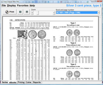 Exact Change coin collecting software